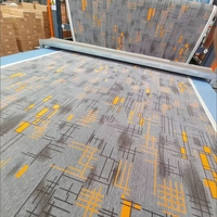 Moderne Getuftete Rutschfeste Nylon-Teppiche mit Karomuster, 7mm Dick, Polypropylen-Rückseite, für Gewerbliche Hotel-Lobbys