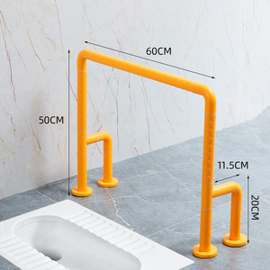Barres d'appui WC « Filial Piety Comes First », capacité de charge 300 kg, en plastique et acier inoxydable, support de sécurité moderne et simple pour salle de bain - Product Image 4