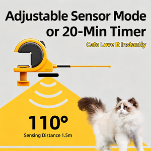 Baguette de jeu pour chat automatique - Rechargeable avec capteur de mouvement et minuterie, jouet pour chat à la catnip - Product Image 4