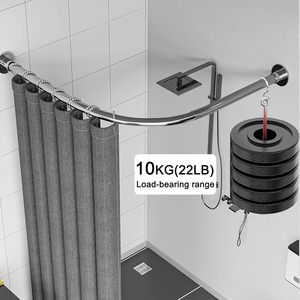 <span class=keywords><strong>Tringle</strong></span> de douche incurvée, milieu 35,4 pouces, deux côtés 27 pouces, acier inoxydable 304, <span class=keywords><strong>tringle</strong></span> de douche réglable, <span class=keywords><strong>tringle</strong></span> de douche d'angle - Product Image 1