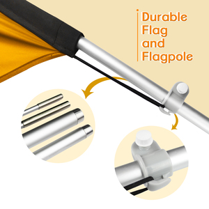 Nuoxin Tùy Chỉnh Lớn Bay Bãi Biển Cờ Cửa Hàng Biểu Ngữ Dấu Hiệu Hiển Thị Khuyến Mại Khổng Lồ Bánh Pizza Quảng Cáo Cờ Với Cực Kit - Product Image 4