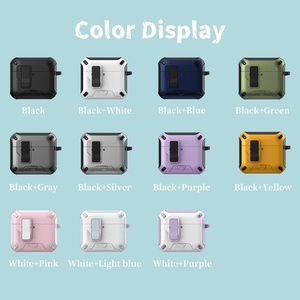 Étui de protection antichoc magnétique à ouverture automatique avec crochet pour écouteurs Apple <span class=keywords><strong>Airpods</strong></span> 4 <span class=keywords><strong>ANC</strong></span> / <span class=keywords><strong>3</strong></span> / 2 / Pro <span class=keywords><strong>3</strong></span> 2 / Pro - Product Image 6