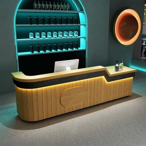 Cổ Điển Công Nghiệp Hiện Đại Góc Bàn Tiếp Tân Gỗ Có Thể Điều Chỉnh Chiều Cao Quầy Bar Quầy <span class=keywords><strong>Pub</strong></span> Nhân Viên Thu Ngân Đứng Phòng Bida Nhà Hàng - Product Image 1