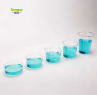 Bols jetables transparents personnalisés avec logo pour la crème glacée, le yaourt, les desserts, les contenants à emporter, les bols à açaï, paroi simple avec couvercle