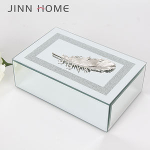 <span class=keywords><strong>Portagioie</strong></span> in vetro di lusso con coperchio decorativo con diamanti frantumati scatola portaoggetti a specchio <span class=keywords><strong>per</strong></span> Organizer <span class=keywords><strong>per</strong></span> gioielli regalo <span class=keywords><strong>per</strong></span> ragazze - Product Image 3