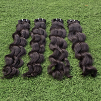 Lot de Cheveux Indiens Bruts, Cuticules Alignées, Cheveux Humains Doublement Étirés, Vierge, Vente en Gros, Ondulations Naturelles