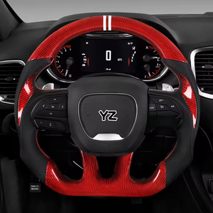 Volants de direction en fibre de carbone avec marquage de centrage personnalisé <span class=keywords><strong>pour</strong></span> Dodge Devil Horn, couleur rouge - Product Image 6