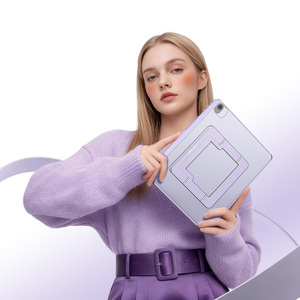 Full-Cover Tablet Case for iPad Air 13 (2024/2025/2026) Transparent Matte Tablet Case with Adjustable Aluminum Alloy <b>Stand</b> - Product Image 5
