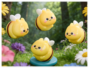 Objeto en miniatura Micro paisaje Animal resina estatuilla dibujos animados abeja figura para festivales chico Eco baño cápsula juguete máquina expendedora - Product Image 4