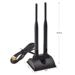Antena WIFI 2.4G 5.8G de Doble Banda con Base Magnética para Raspberry Pi 5, Macho con Cable de 2M para Router Inalámbrico y Tarjeta de Red - Product Image 1