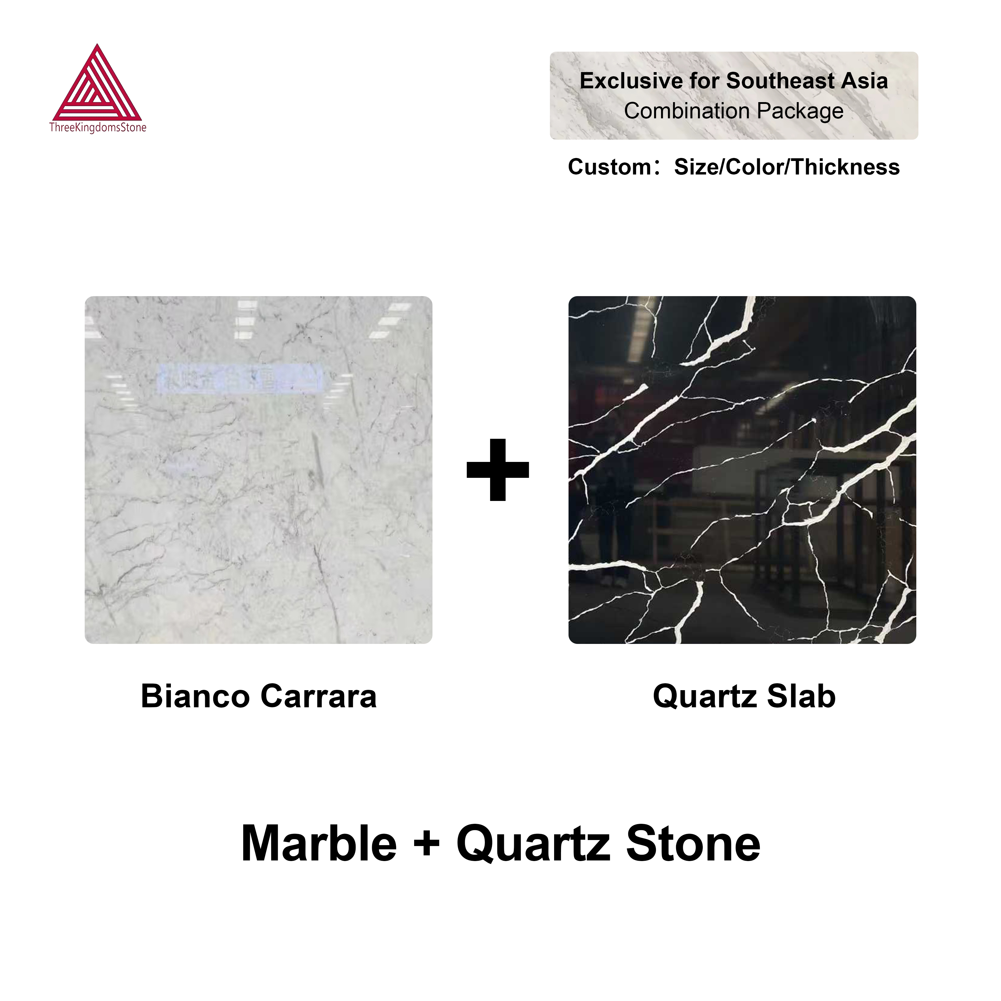 Bianco Carrara+Placa de Cuarzo