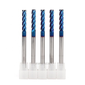 HRC 65 Nano màu xanh tráng đường kính 4mm cacbua phay cắt Công cụ Cắt cho máy <span class=keywords><strong>CNC</strong></span> - Product Image 1