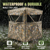 Distribuidor de Equipos de Camuflaje, Tienda de Caza para 2-3 Personas, 147*147*167 cm, Tela de Poliéster 600D, Grado Profesional, Fácil Instalación en el Bosque