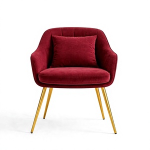 Elegant Velvet Upholstered Rocking Chair with Armrests and Metal Legs for Bedroom <b>Dining</b> Room Home Office Hotel - Product Image 1