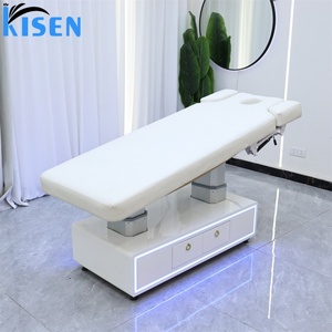 KISEN Adjustable Backrest Topper Eyelash Extension Luxury Facial Massage Salon Treatment Beauty Lash Bed <b>Electric</b> Massage <b>Table</b> - Product Image 3