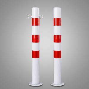 Ageson tubo di acciaio riflettente Anti-collisione colonna di avvertimento per la stazione di servizio fisso all'aperto barriera di parcheggio - Product Image 1