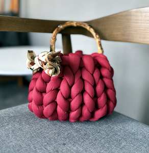 Sac à main pour femme en velours côtelé tissé fait main, sac à main tricoté, sac à main à bandoulière unique pour femme, sac à main tricoté pour femme, vente chaude - Product Image 4