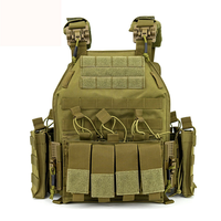 Chaleco táctico montado en arnés de equipo de entrenamiento Elite de nailon de liberación rápida con logotipo personalizado 2025 con bolsa Mag, bolsa de chaleco táctico