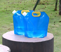 Sac de stockage d'eau de grande capacité pour l'extérieur, sac d'eau pliable portable, adapté à la randonnée, aux voyages, au camping, seau à eau en plastique