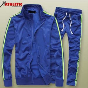 Survêtement de sport à fermeture éclair complète pour l'entraînement à la course à pied, survêtement d'hiver en coton deux pièces personnalisé de haute qualité à manches longues pour hommes - Product Image 5