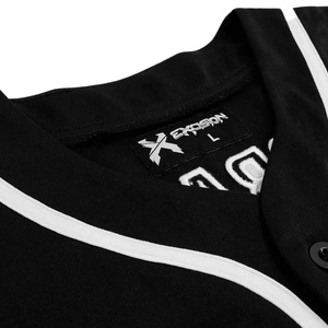 Camiseta de Béisbol de Alta Calidad PIHA SPORTS con Logotipo y Número Personalizados, Cuello en V, Poliéster/Algodón, Uniformes Deportivos para Hombre - Product Image 3