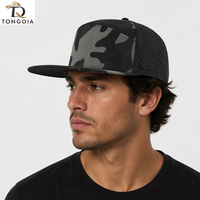 Gorra Trucker Deportiva Vintage de 6 Paneles con Malla de Sarga Perforada a Láser Personalizada, 100% Poliéster Impermeable, para Golf y Béisbol, con Bordado