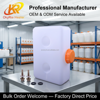 OkyRie 5L Réservoir de carburant en plastique 2 trous Air Diesel Chauffage de stationnement Stockage d'essence pour Eberspacher Voiture Camion ou Caravane