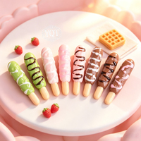 Breloque en résine en forme de barre de chocolat de simulation pour accessoires faits main en colle crème DIY, figurines miniatures alimentaires