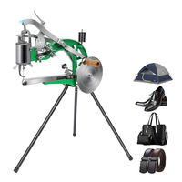 Mesin Perbaikan Sepatu Manual, Mesin Jahit Benang Katun Nilon Ganda dengan Tripod, Mesin Finishing Perbaikan Sepatu