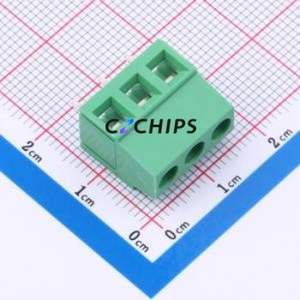 MX128L-5.08-03P-GN01-Cu-Y-A Screw Terminal Block Through hole Component (THT),P=5.08mm Connector 1x3P 5.08mm Green Through Hole - Product Image 1