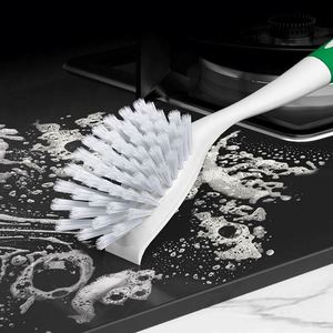 Dish <b>Brush</b> with Handle Kitchen <b>Scrub</b> <b>Brushes</b> for Cleaning Dish Scrubber with Stiff Bristles for Sink Pots Custom Printed logo - Product Image 3