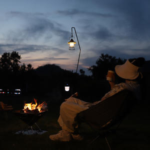 Brasero pliant d'extérieur en acier inoxydable 40x45x36cm, réchaud à charbon coupe-vent pour camping et pique-nique, grande taille - Product Image 5