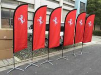 Drapeaux de plumes personnalisés pour publicité extérieure, bannière de drapeau à impression de Logo en plein air, simple et Double face en Polyester