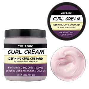 Crème Coiffante Définissante pour Boucles et Revitalisant sans Rinçage 2 en 1 sous Marque Privée pour Boucles Naturelles et Ondulations, Enrichi en Beurre de Karité et Huile d'Olive - Product Image 1