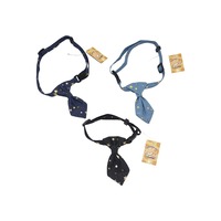 Collier pour animaux de compagnie en denim avec cravate de gentleman, réglable pour chat et petit chien