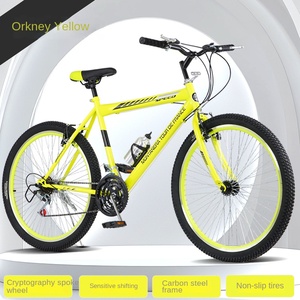 Bicicleta de montaña para adultos de 26 pulgadas, cuadro de acero con alto contenido de carbono, suspensión de horquilla de 21 velocidades, freno en V, neumáticos resistentes al desgaste, Cross Country - Product Image 3