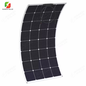 SUNSUN 150W pannelli solari portatili vendita calda 12V 24V RV campeggio uso marino Sunpower Semi flessibile Film sottile ETFE pannello solare - Product Image 4