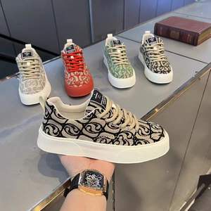 Chaussures en toile, nouvelle surface en tissu respirant, décontractées, confortables, épaisses, plates, basses, imprimées, brodées, surface en tissu - Product Image 4