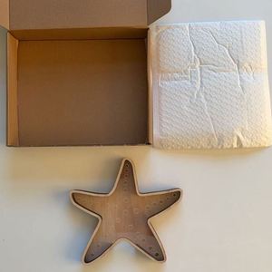 Tirelire en bois style moderne en forme d'étoile de mer, tirelire à thème coquillage, boîte à monnaie décorative nautique pour enfants et adultes - Product Image 2