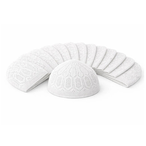 Chapeau de prière islamique léger en tricot pour homme – Casquette respirante pour l'été et le printemps, idéale pour la mosquée, les événements religieux et le culte quotidien - Product Image 1