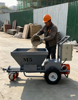 Machine de pulvérisation de mortier et de ciment murale certifiée CE 7,5 kW, haute pression, grand débit, pour isolation ignifuge et construction