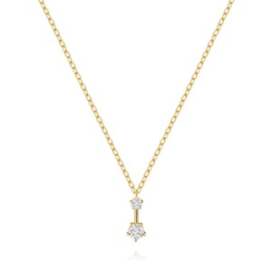 Simple estrella Luna agua diseño 925 plata esterlina mujeres collar joyería - Product Image 1