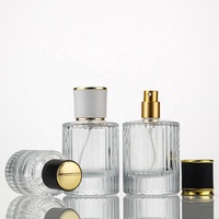 Bouteille de parfum 50ml 30ml 100ml Sous-emballage en verre transparent haut de gamme Bouteille vide en verre transparent avec couvercle Wx-55