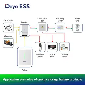 Deye High Cycles RW-F10.2 51.2V 200Ah Batteries 10,24kWh Batteries au lithium pour stockage d'énergie basse tension IP65 étanche - Product Image 6