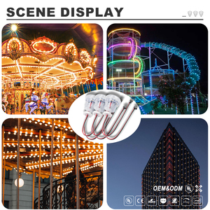 DC 24V IP68 impermeable 60mm 18LEDs 6018 UCS2904 UCS8904 RGBW <span class=keywords><strong>LED</strong></span> Pixel Cabochon Point Light para parques temáticos de atracciones - Product Image 6