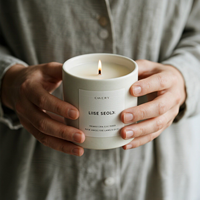 C&H Wholesale - Bougies parfumées aromathérapeutiques de luxe à logo personnalisé, longue durée, pour la maison, avec boîte pliable