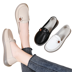 Zapatos Casuales de Talla Grande para Mujer, Mocasines Sólidos de Tela, Sin Cordones, para Verano y Otoño, Cómodos para Mamá - Product Image 1