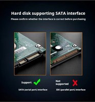 Box esterno in plastica USB 3.1 ad alta velocità per SSD/HDD SATA da 2,5 pollici per notebook
