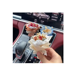 Mini flores secas Gypsophila Bouquet Perfume para coche Aire acondicionado Salida de aire Perfume con flores Ambientador para coche - Product Image 1