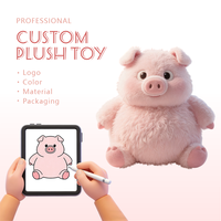 Jouet en peluche Porcelet Fan en coton PP, personnalisable, mascotte de marque d'entreprise, personnage de ligne de conception, production, matériau doux, pour fête